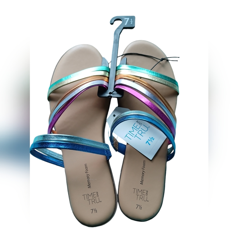 Sandals Woman's Multicolored Slip On